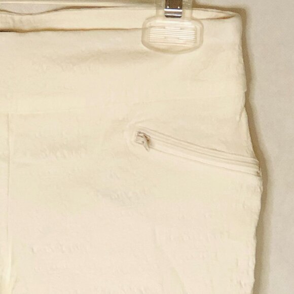 Soho apparel athleta pants white zipper rayon blend skinny stretch small READ - Picture 6 of 11